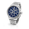 TW Steel CE7021 45mm steel case chrono big date blue dial steel bracelet horloge 1