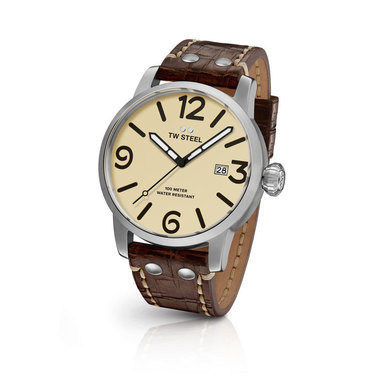 tw-steel-ms21-45mm-steel-case-3-hands-date-cream-dial-chocolate-brown-vintage-leather-strap-horloge