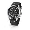 TW Steel VS3 45mm steel case chrono date black dial black textile strap horloge 1