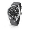 TW Steel VS11 45mm steel case 3 hands date black dial gey details grey textile strap horloge 1
