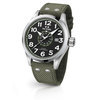 TW Steel VS22 48mm steel case 3 hands date black dial army green details army green textile strap horloge 1