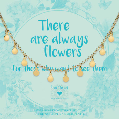 Heart to get BO244NCOI17G necklace dangling coins goldplated There are always flowers for those who want to see them