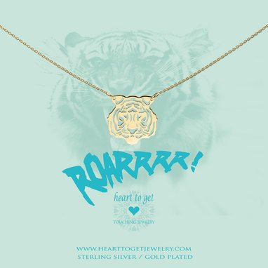 Heart to get BO257NFT17G necklace filligree tiger goldplated Roar!
