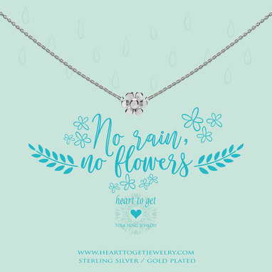 Heart to get N357FLO17S necklace flower silver no rain, no flowers