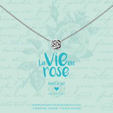 Heart to get N358ROS17S necklace rose silver la vie en rose