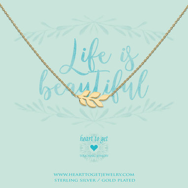 Heart to get N366TWI17G necklace twig goldplated As the twig is bent, so grows the tree