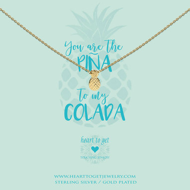 Heart to get N367PIN17G necklace pineapple goldplated you are the pineapple to my colada