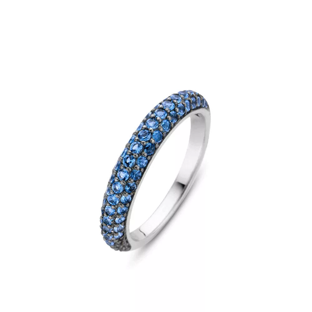 Ti Sento-Milano 12105DB Ring zilver/zirconia blauw