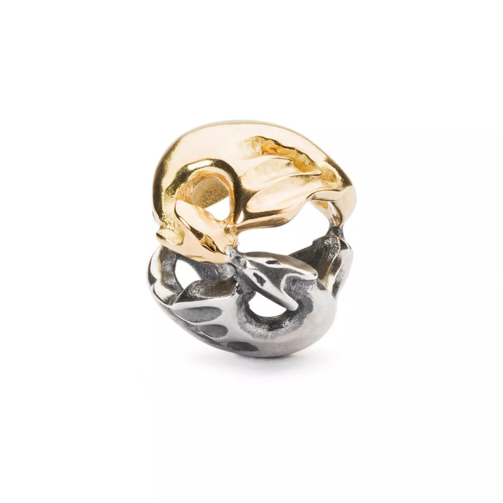Trollbeads TAGBE-00232  Kraal Dansende Draken zilver/goud
