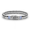Buddha to Buddha J070BA Ben XS Stone Blue Lace Bracelet Silver 1