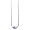 Rabinovich 67302055 zilveren collier met grijs kwarts en blauw topaas 1