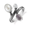 Rabinovich 68203065 zilveren ring met witte parel, grijze maansteen en witte topaas 1