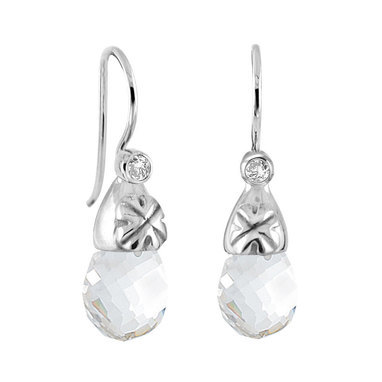 Rabinovich 68304005 zilveren oorhangers met bergkristal