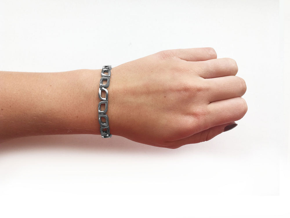 Boccia 03010-01 zilverkleurige titanium armband