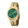 Esprit ES1L035M0075 Spectrum Green Gold Mesh horloge 1