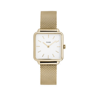 CLUSE CL60003 La Garconne Rose Gold Mesh-White horloge