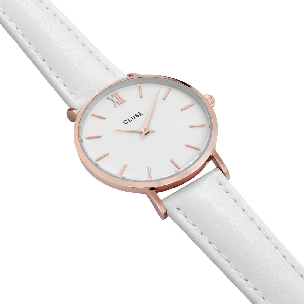 CLUSE CL30056 Minuit Rose Gold White-White horloge