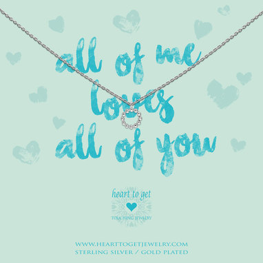 Heart to get N386CIR18S Necklace circle all of me loves all of you silver