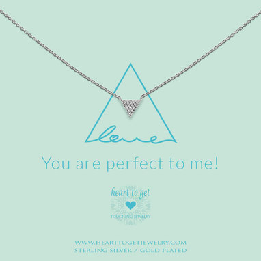 Heart to get N390TRZ18S Necklace triangle zirkon shine like you never did before silver