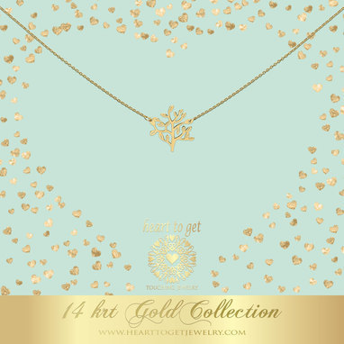 Heart to get NG02TWI18 Necklace twig 14 krt gold