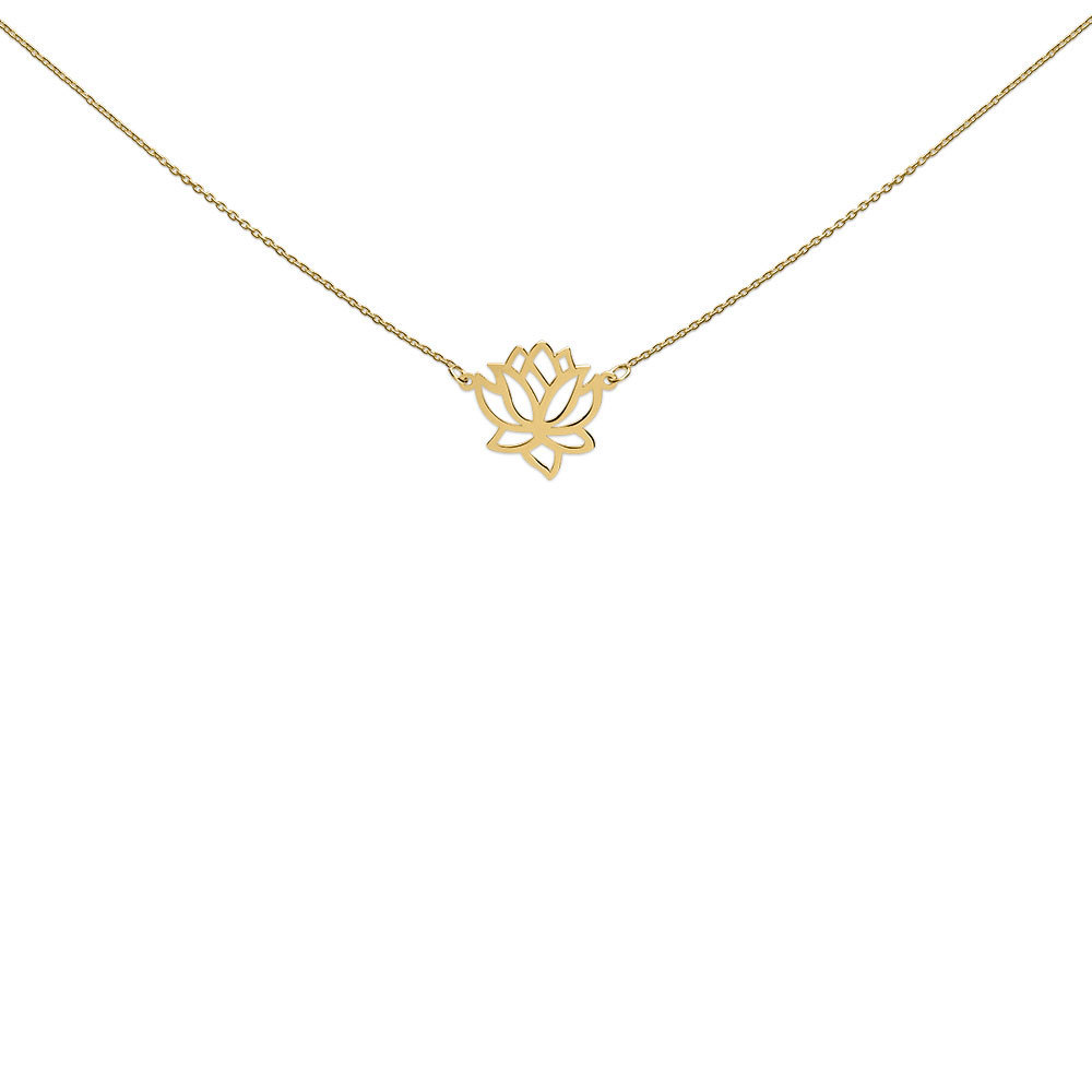 Heart to get NG03LOT18 Necklace lotus 14 krt gold