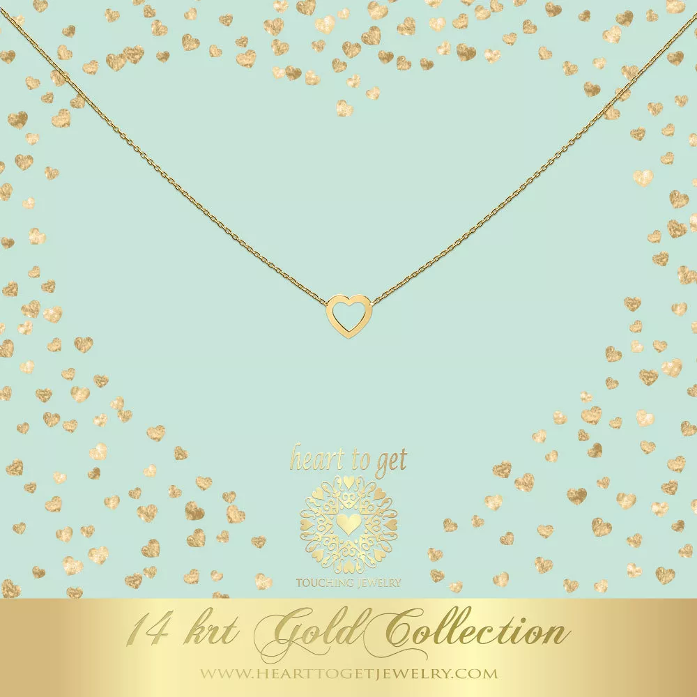 Heart to get NG04OPH18 Ketting Open Heart goud 40-44 cm