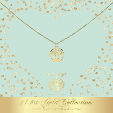 Heart to get NG06TOL18 Necklace tree of life 14 krt gold