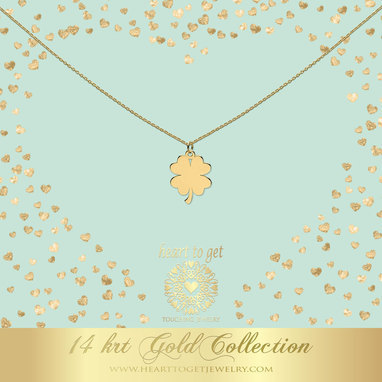 Heart to get NG10CLO18 Necklace clover 14 krt gold