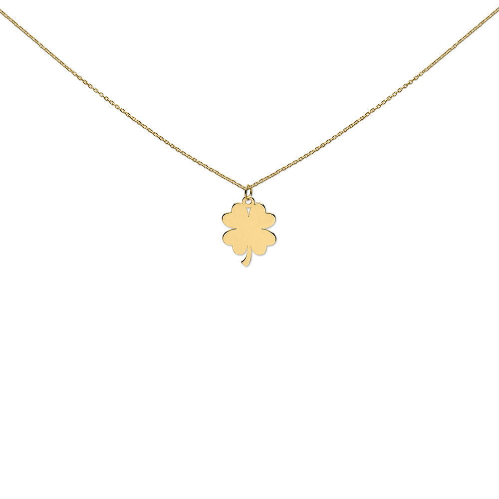 Heart to get NG10CLO18 Necklace clover 14 krt gold