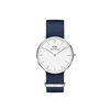 Daniel Wellington DW00100280 Classic Lady 36 mm Bayswater White silver horloge 1