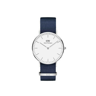 Daniel Wellington DW00100280 Classic Lady 36 mm Bayswater White silver horloge