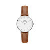Daniel Wellington DW00100240 Classic Petite 28 mm Durham White silver horloge 1