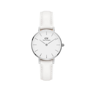 Daniel Wellington DW00100250 Classic Petite 28 mm Bondi White silver horloge