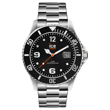 Ice-Watch IW016031 ICE Steel Black silver Medium 40 mm horloge