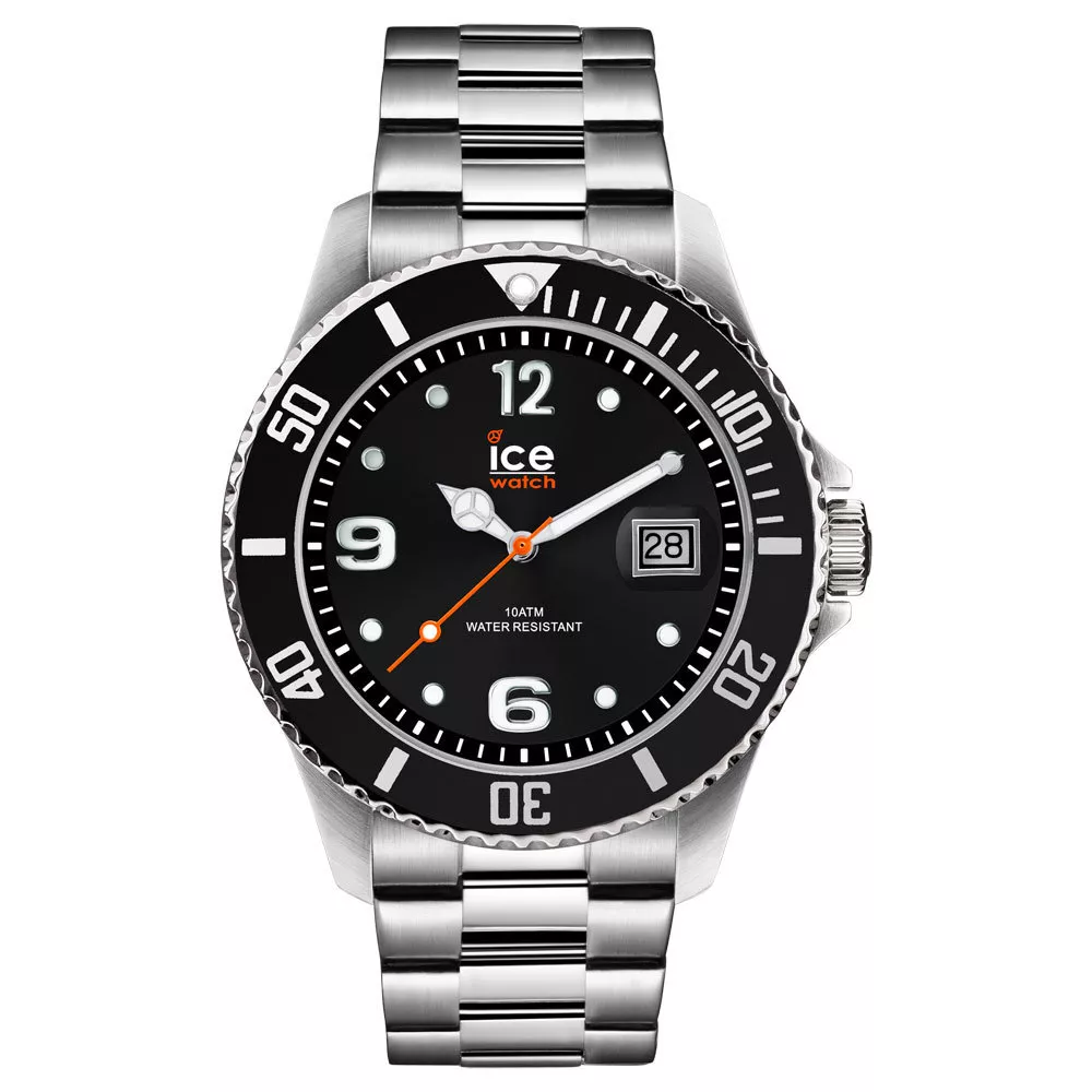 Ice-Watch IW016031 ICE Steel Black silver Medium 40 mm horloge