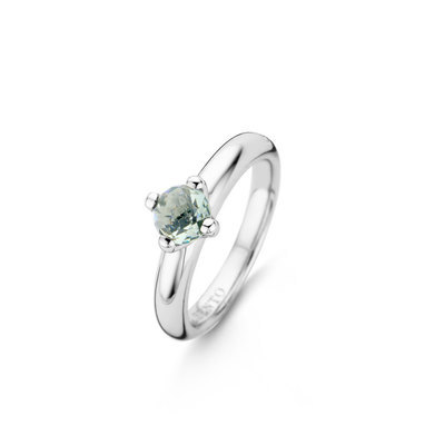 Ti Sento 12126GG zilveren ring met groene zirkonia