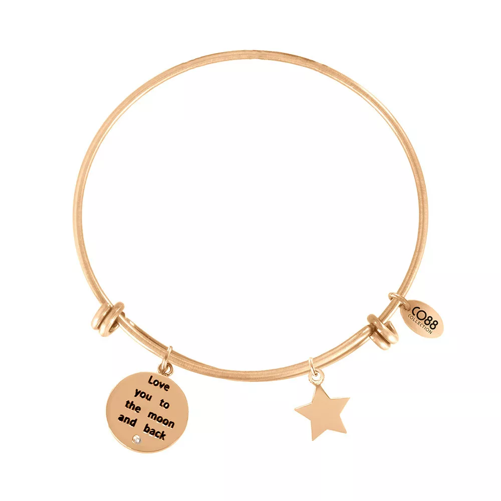 CO88 Armband 'Love You-Ster' staal/goudkleurig, all-size 8CB-11018