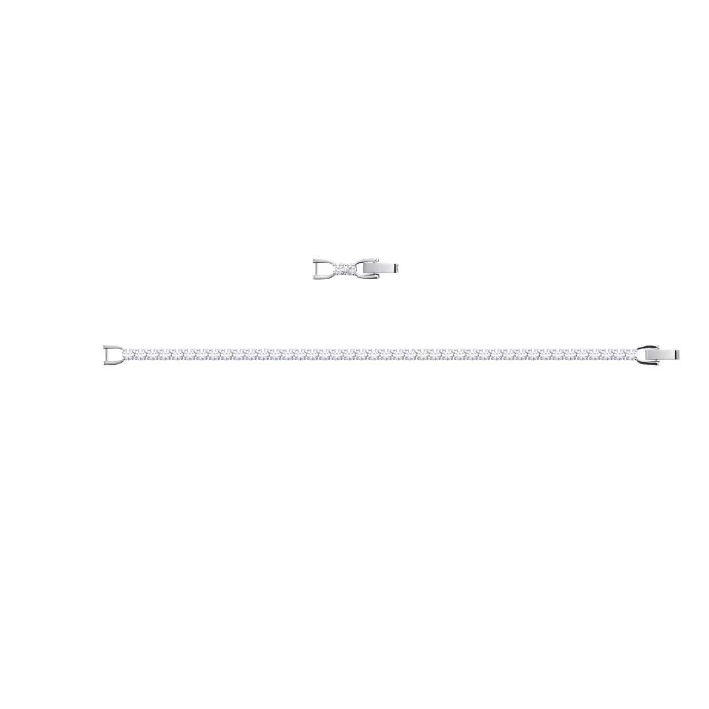 Swarovski 5409771 Armband Tennis De Luxe round zilverkleurig-wit 16,5 cm