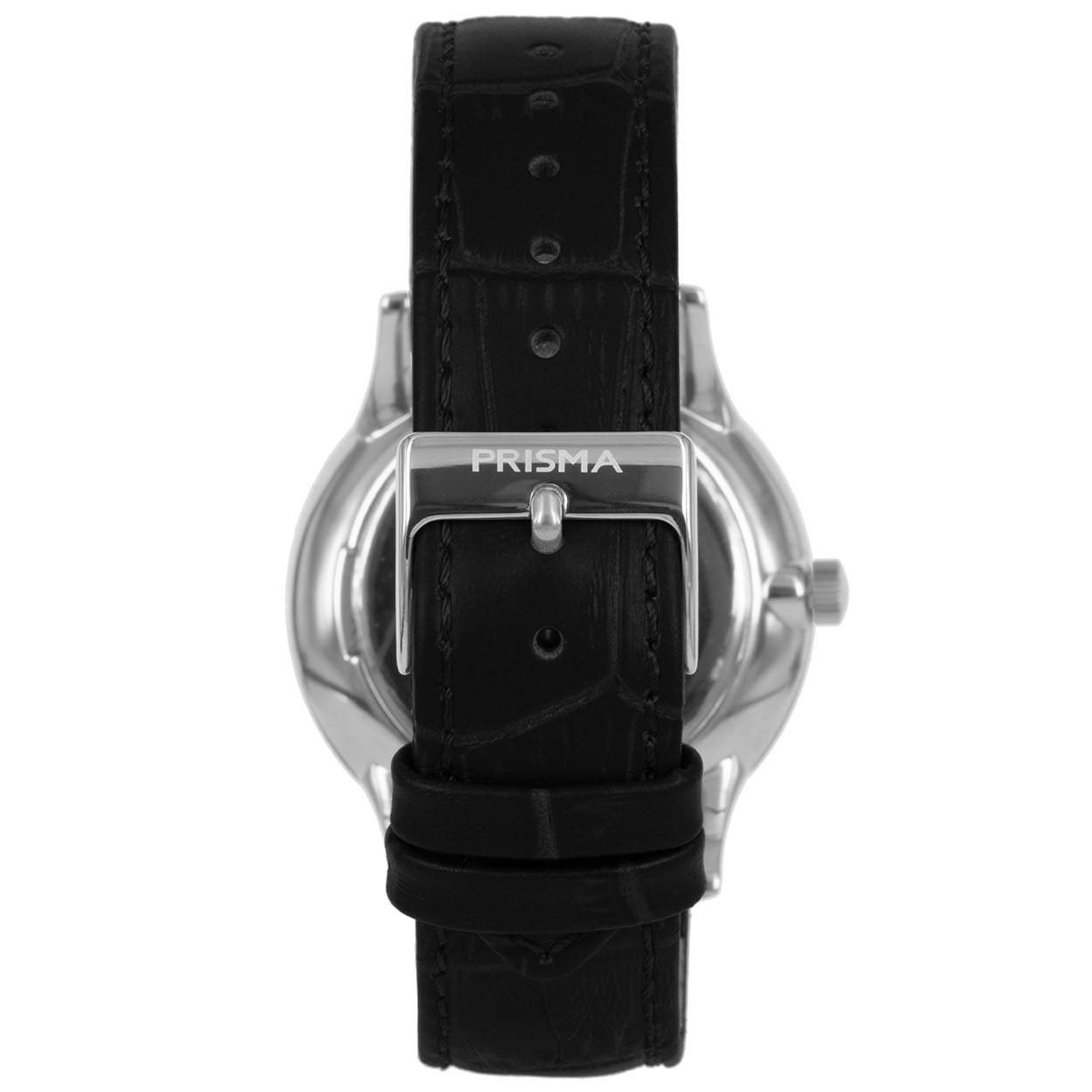 prisma-p1630-heren-horloge-zwart-edelstaal-carbon-achterkant