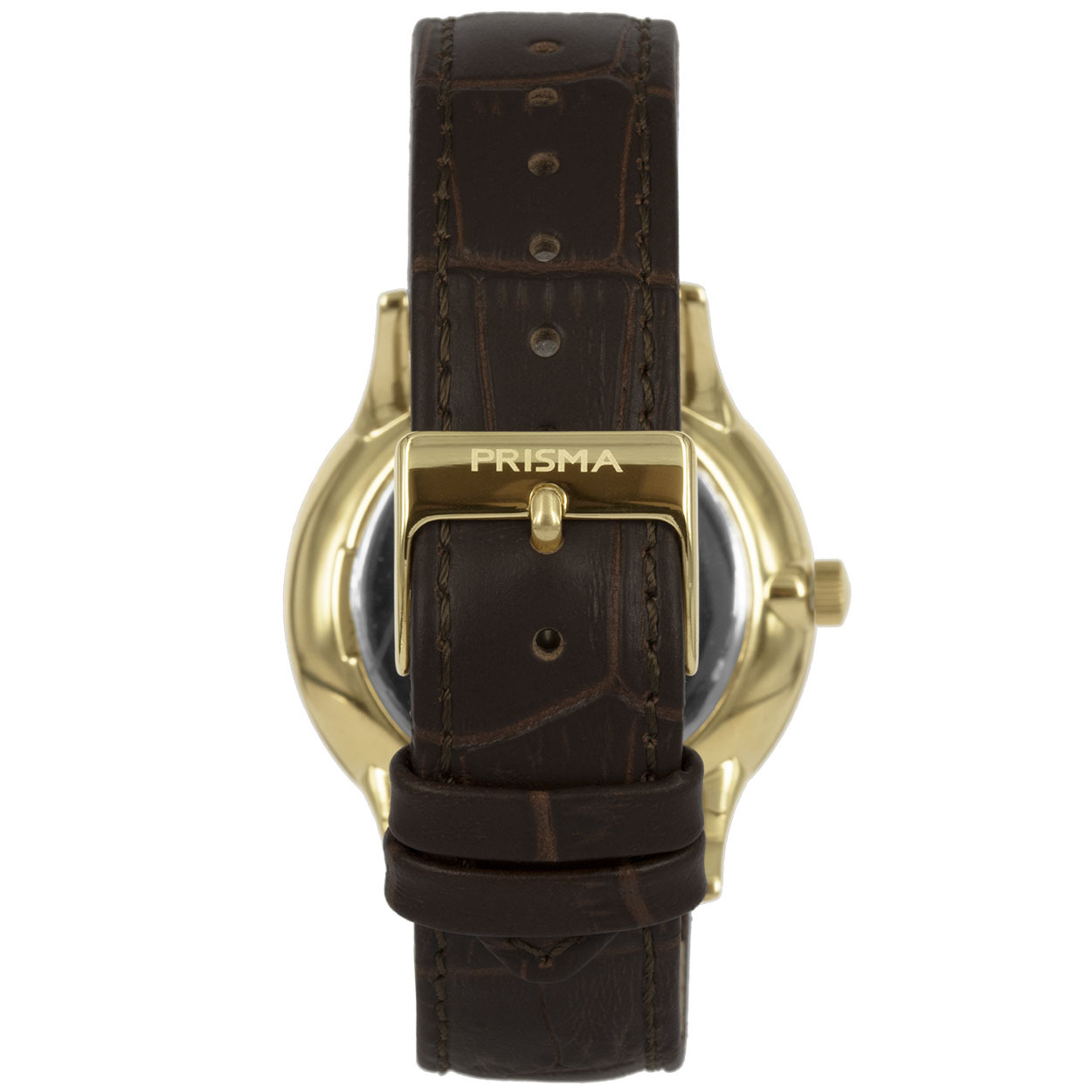 prisma-p1633-heren-horloge-goud-edelstaal-carbon-achterkant