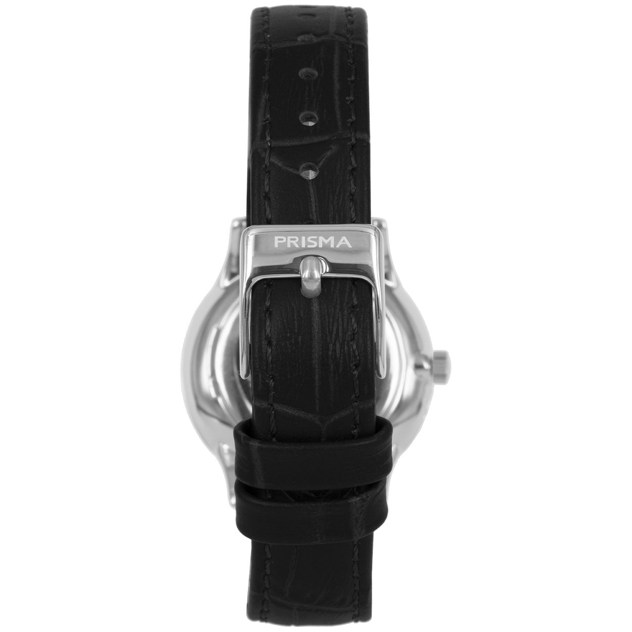 prisma-p1635-dames-horloge-edelstaal-zwart-achterkant