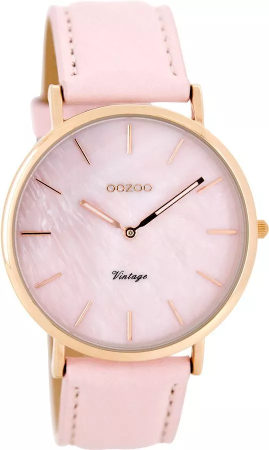 OOZOO Horloge Vintage 40 mm roze  C7764