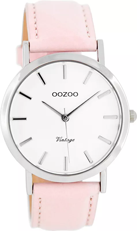 OOZOO Horloge Vintage 38 mm poederroze  C8102