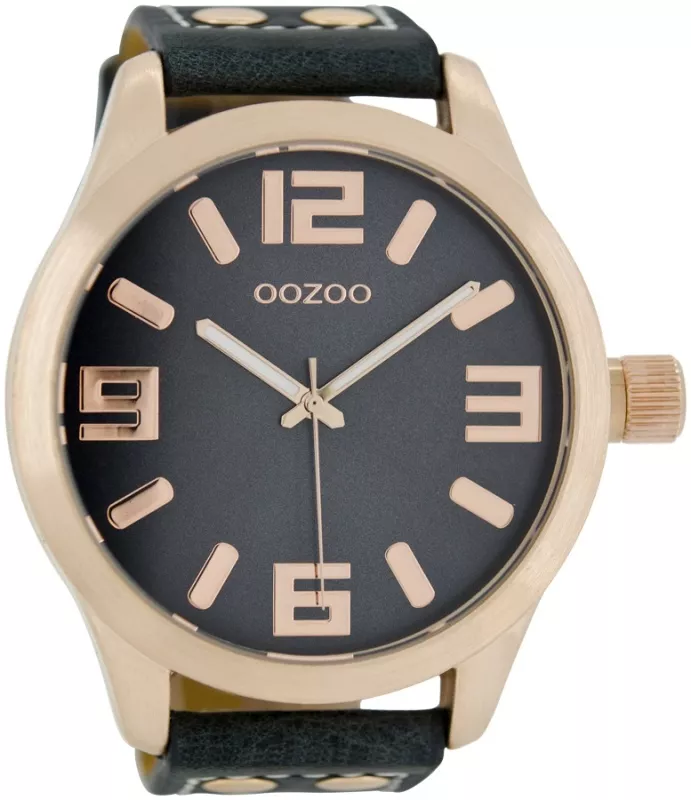 OOZOO C1107 Horloge Timepieces rosekleurig blauwgrijs 51 mm