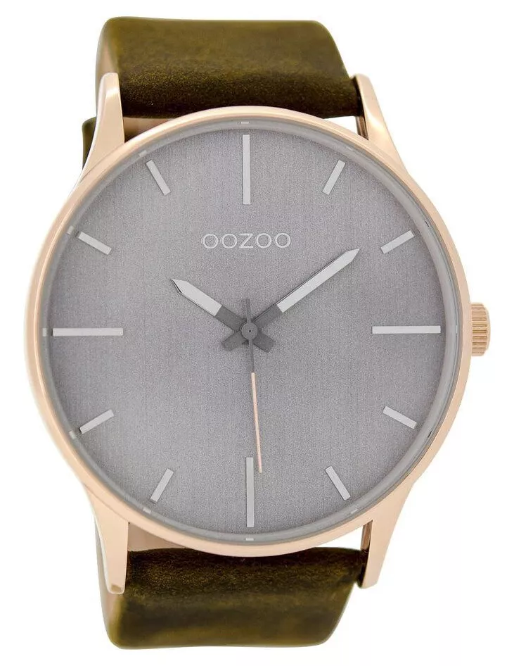 OOZOO Horloge Timepieces darkbrown 48 mm C9053