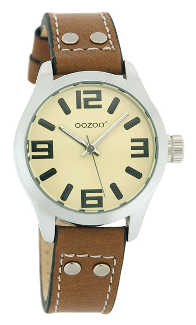 Blaast op In dienst nemen Opsplitsen OOZOO Horloge Junior 34 mm creme/zwart JR157 | Trendjuwelier