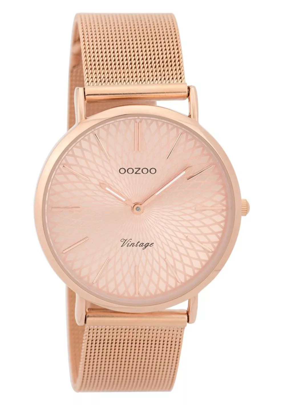 OOZOO Horloge Vintage rosékleurig mesh 36 mm C9344