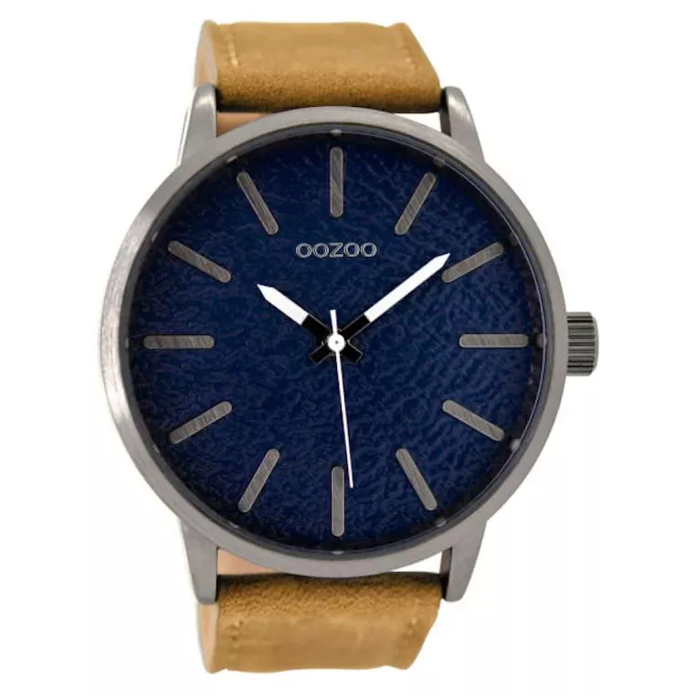 OOZOO Horloge Timepieces Collection 48 mm cognac/blauw C9026