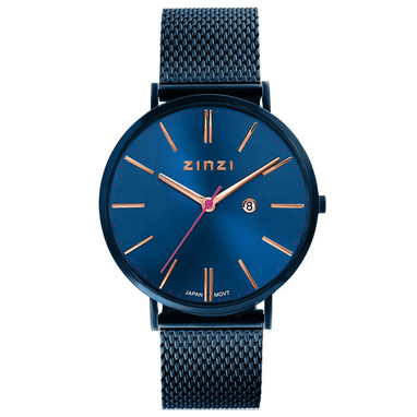 zinzi-retor-horloge-ziw414m-staal-blauw-rose-datum-milanese-band