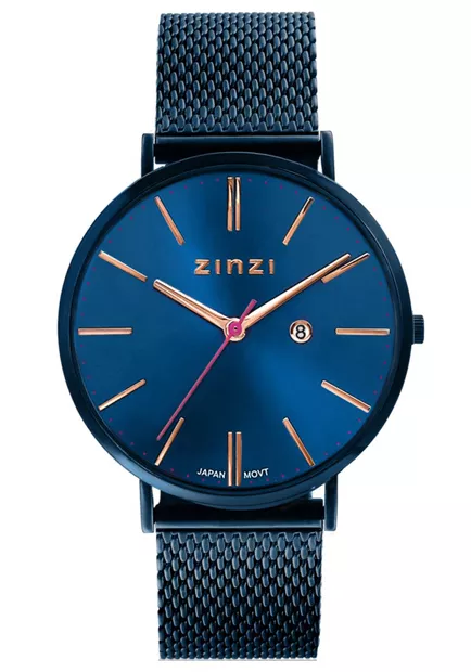 Zinzi horloge blauw Retro + Gratis armband ZIW414M